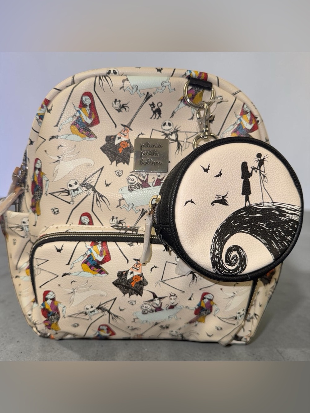 Petunia Pickle Bottom Nightmare Before Christmas Mini Backpack with Coin Purse